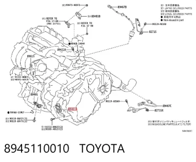 Sensor de posición del selector de la transmisión automática TOYOTA 8945110010