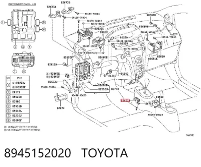 Sensor de posición del selector de la transmisión automática TOYOTA 8945152020
