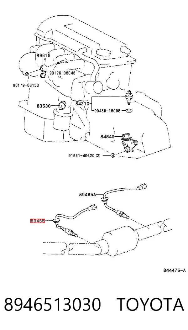 Sensor de oxígeno previo al catalizador 8946513030 Toyota