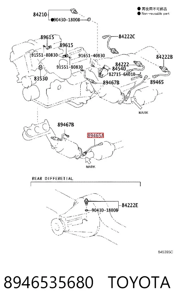 Sonda lambda 8946535680 Toyota