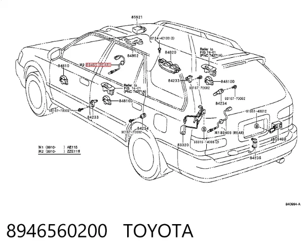 Sensor de oxígeno previo al catalizador 8946560200 Toyota