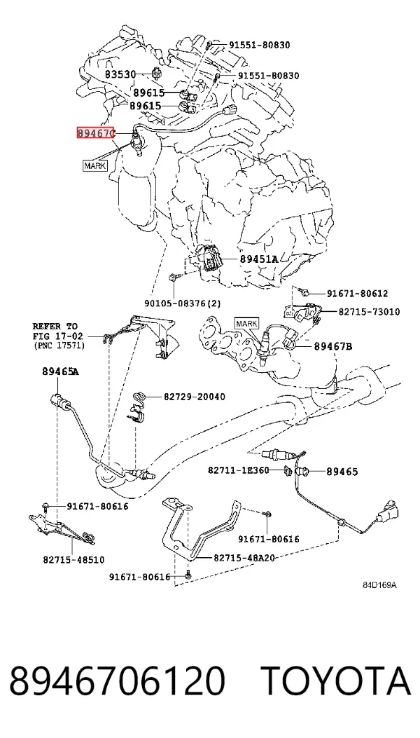 Sonda lambda, sensor de oxígeno 8946706120 Toyota