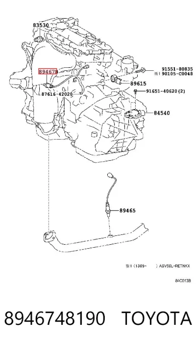 Sonda lambda, sensor de oxígeno TOYOTA 8946748190