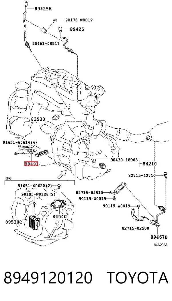 Sensor de nivel de aceite 8949120120 Toyota