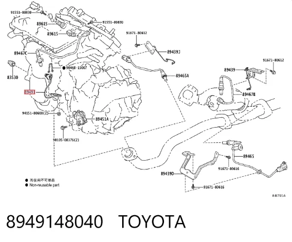 Sensor de nivel de aceite 8949148040 Toyota