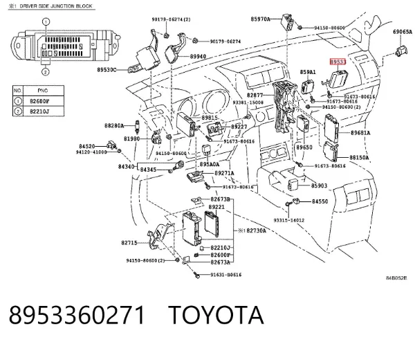 Módulo de control de tracción total 8953360271 Toyota