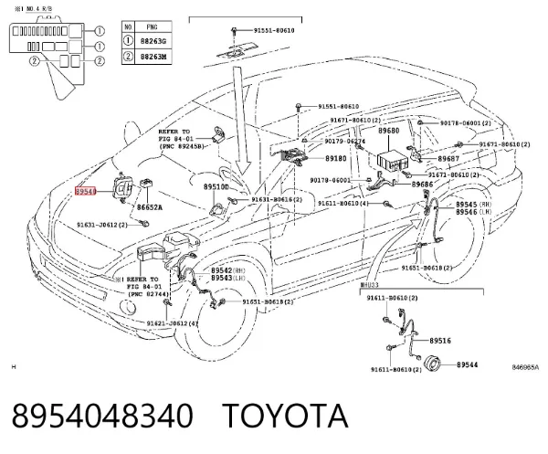 Módulo de control ABS 8954048340 Toyota