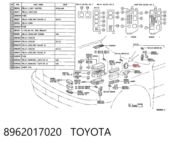Modulo de encendido 8962017020 Toyota