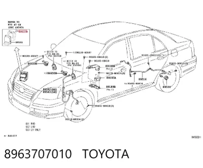 Sensor de presión de líquido de frenos TOYOTA 8963707010