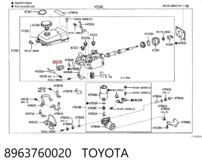 Sensor de presión de líquido de frenos TOYOTA 8963760020