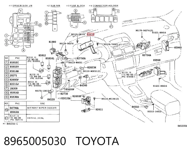 Módulo de la dirección asistida eléctrica 8965005030 Toyota