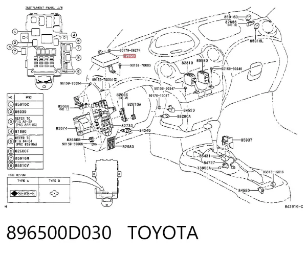 Módulo de la dirección asistida eléctrica 896500D030 Toyota