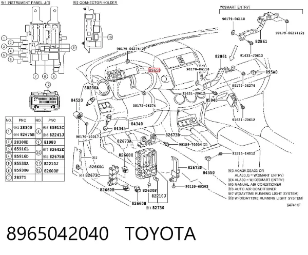 Módulo de la dirección asistida eléctrica 8965042040 Toyota
