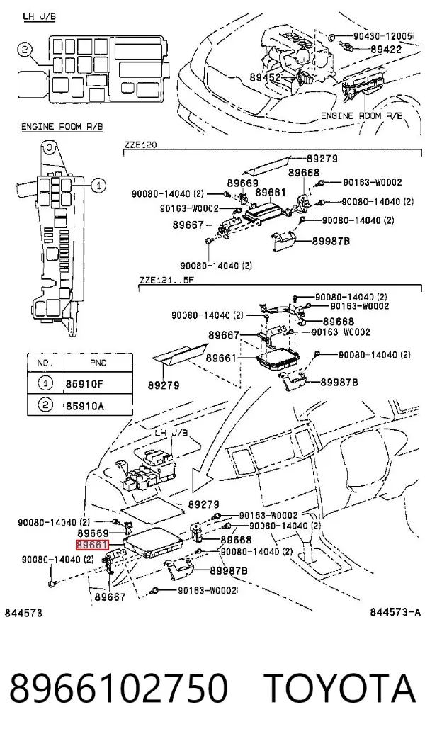ECU 8966102750 Toyota