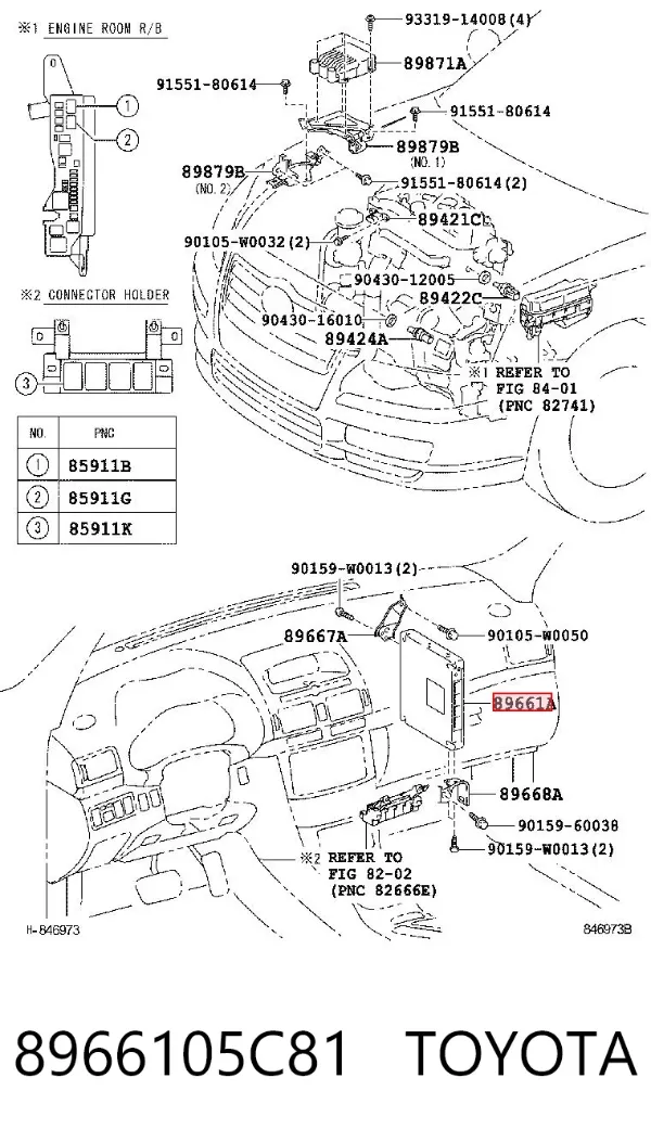 ECU 8966105C81 Toyota