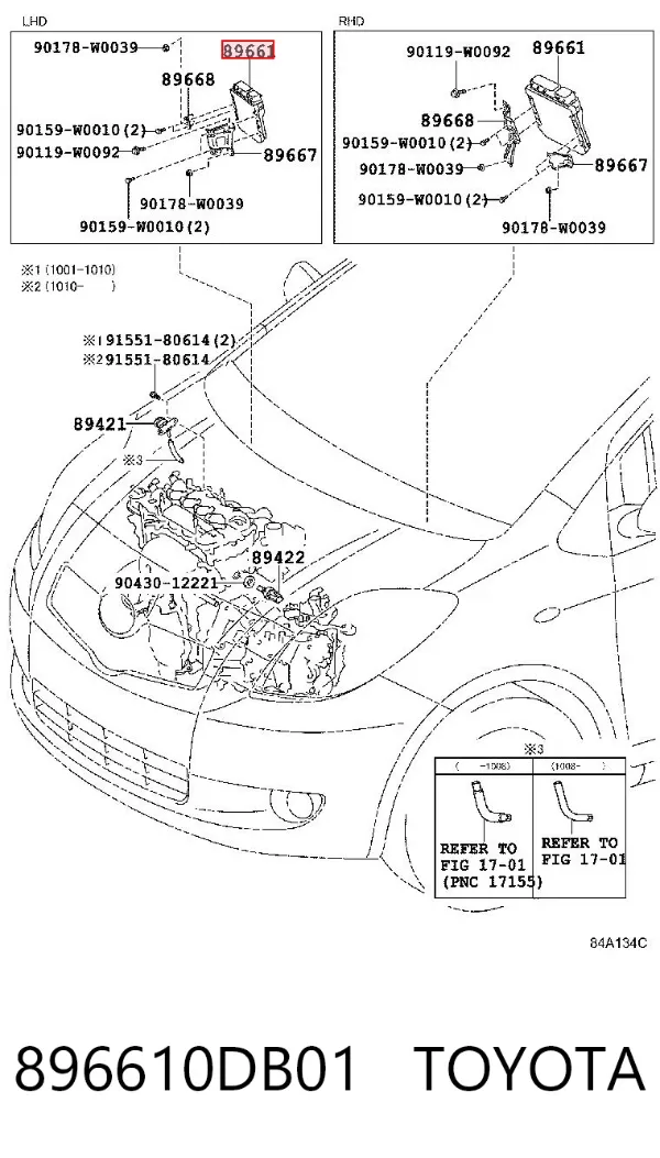 ECU 896610DB01 Toyota