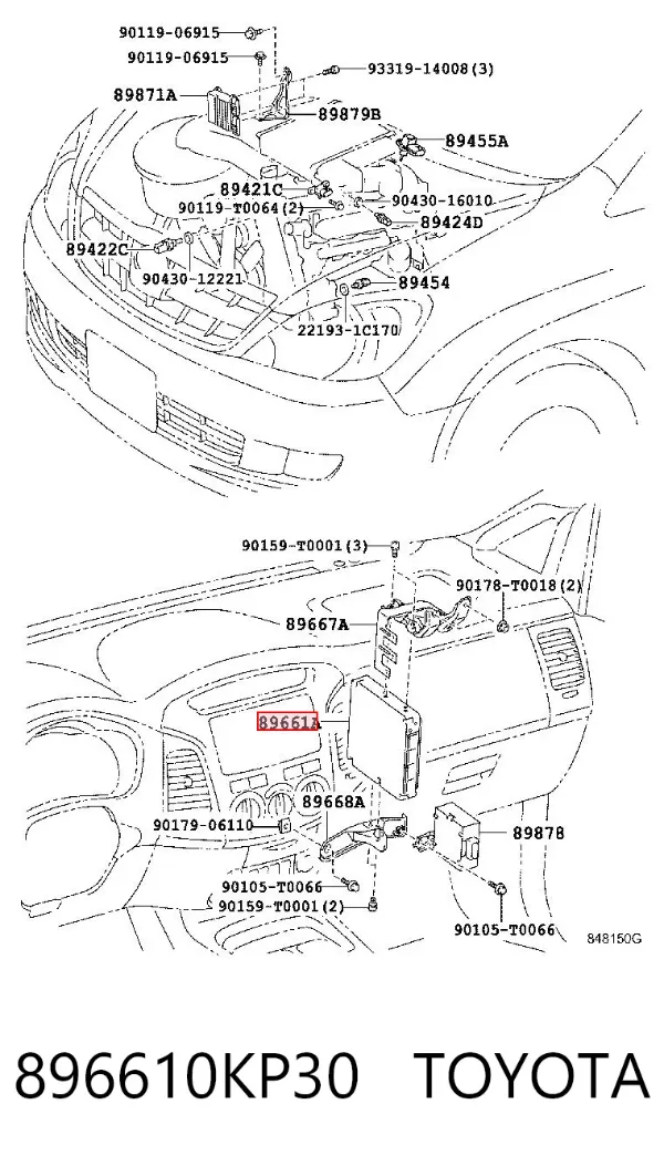 ECU 896610KP30 Toyota