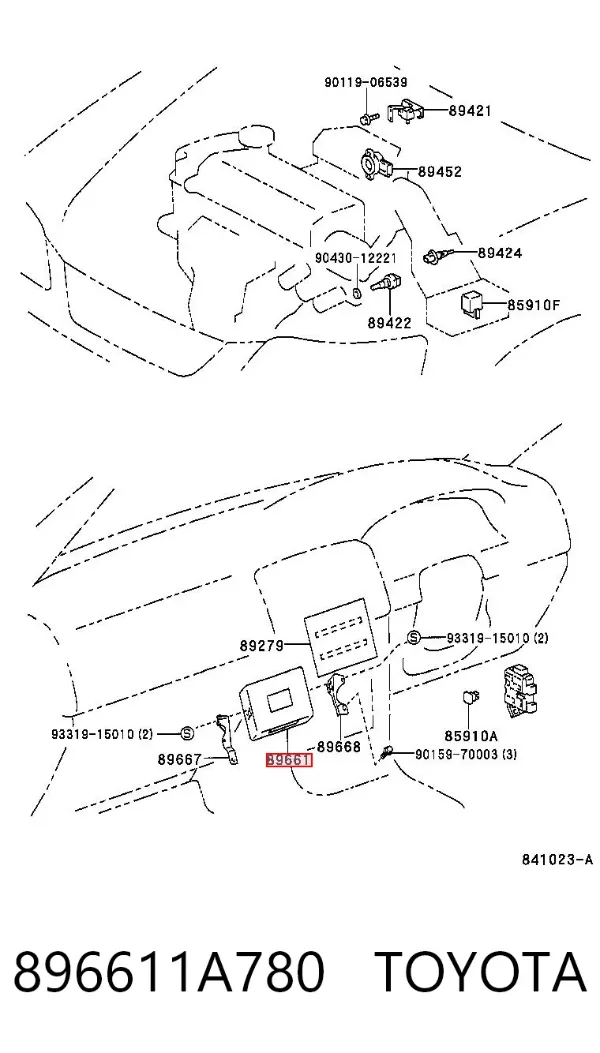ECU 896611A780 Toyota