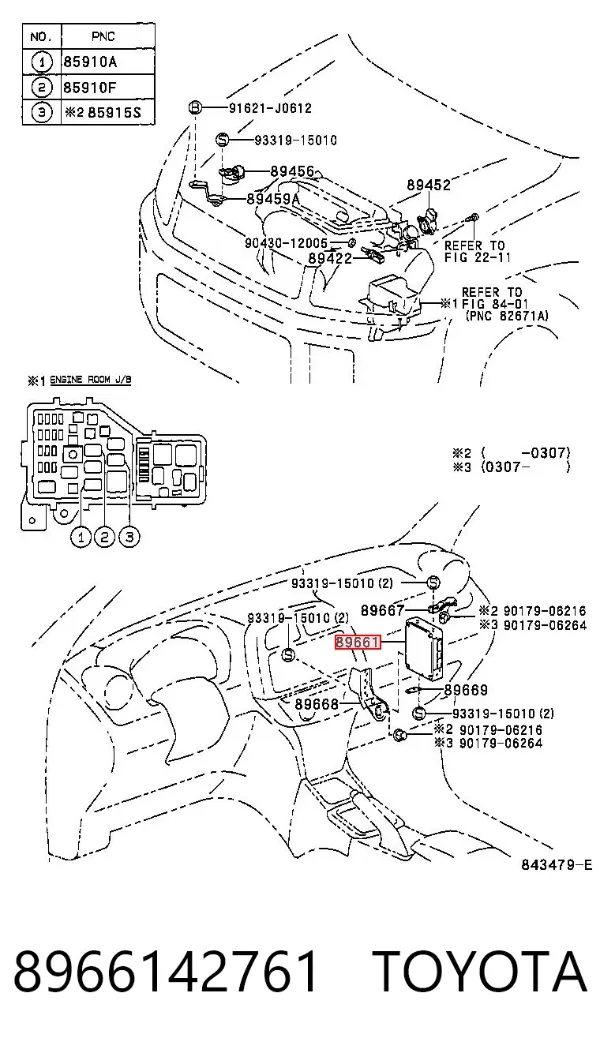 ECU 8966142761 Toyota