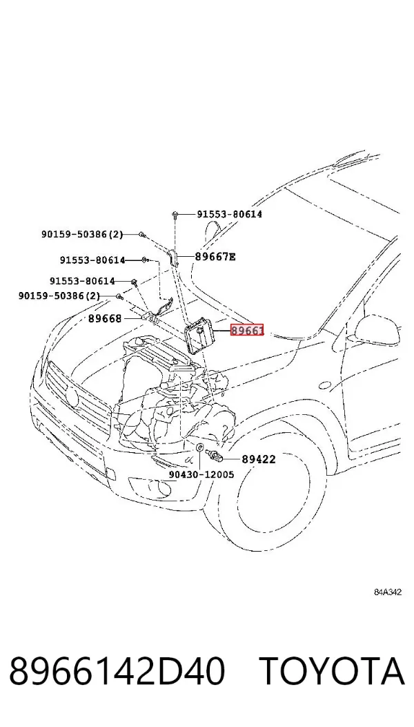 ECU 8966142D40 Toyota
