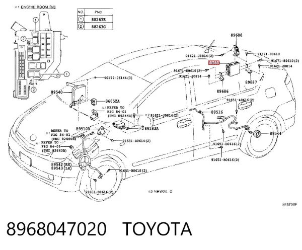 Módulo de control ABS 8968047020 Toyota