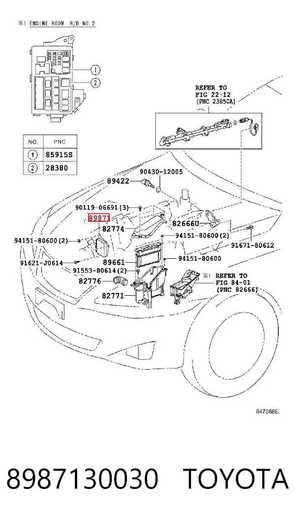 Módulo de control de inyección de combustible (ECU) 8987130030 Toyota