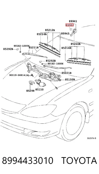 Placa del sensor de lluvia TOYOTA 8994433010