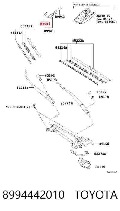 Placa del sensor de lluvia TOYOTA 8994442010