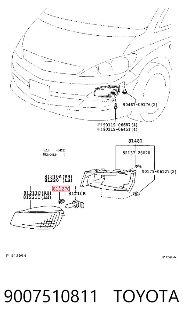  9007510811 Toyota