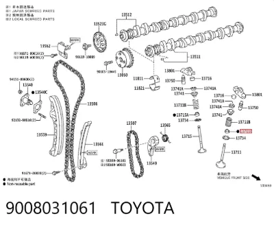 Retén de válvula de admisión TOYOTA 9008031061