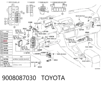 Relé del ventilador TOYOTA 9008087030