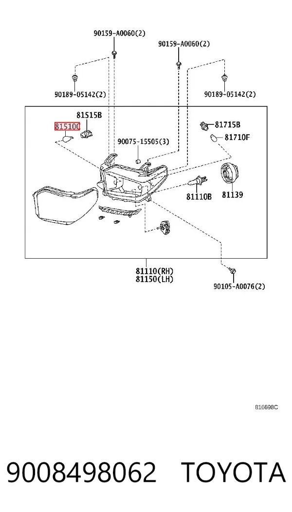 Bombilla 9008498062 Toyota