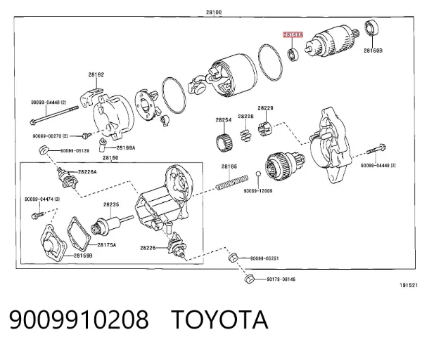 Rodamiento alternador 9009910208 Toyota