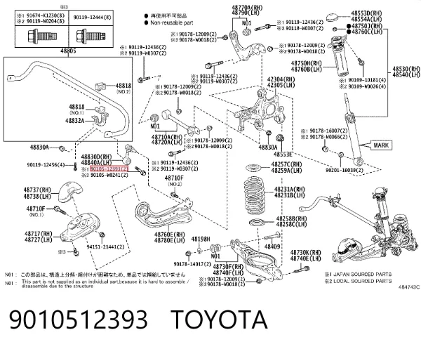  9010512393 Toyota