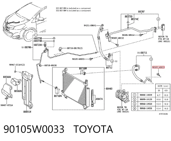 90105W0033 Toyota