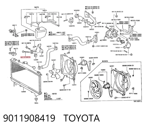  9011908419 Toyota