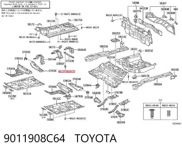 9011908C64 Toyota