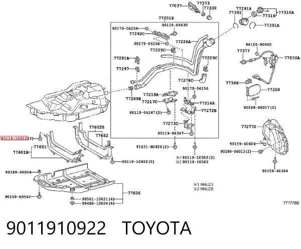 9011910922 Toyota