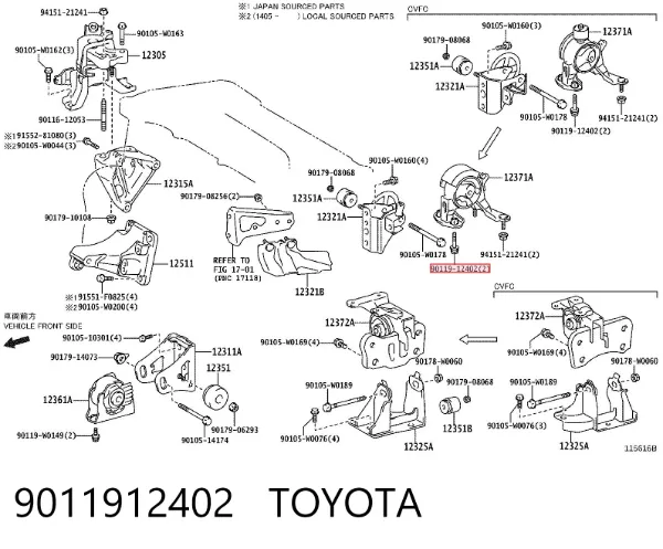  9011912402 Toyota