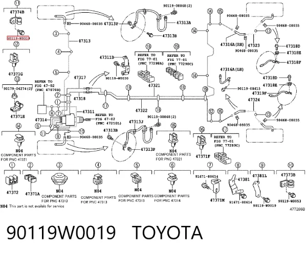  90119W0019 Toyota