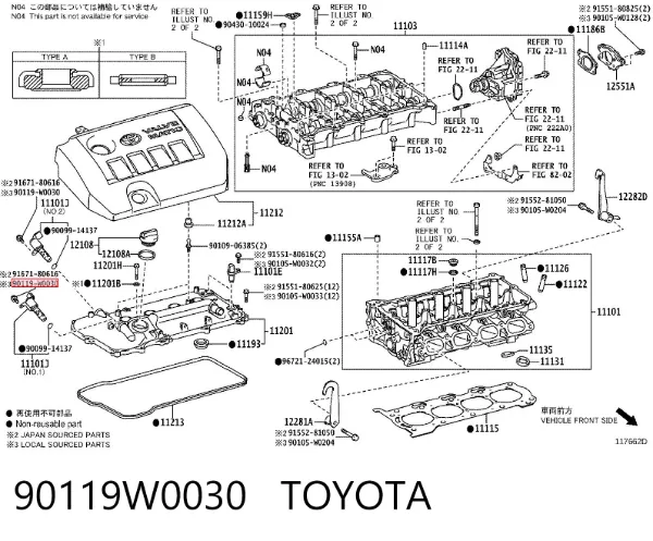  90119W0030 Toyota