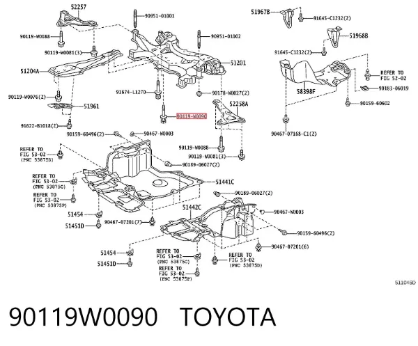  90119W0090 Toyota