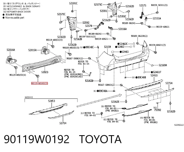  90119W0192 Toyota