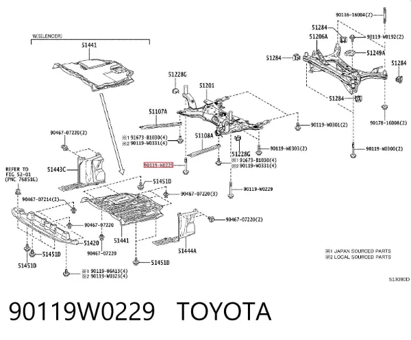  90119W0229 Toyota