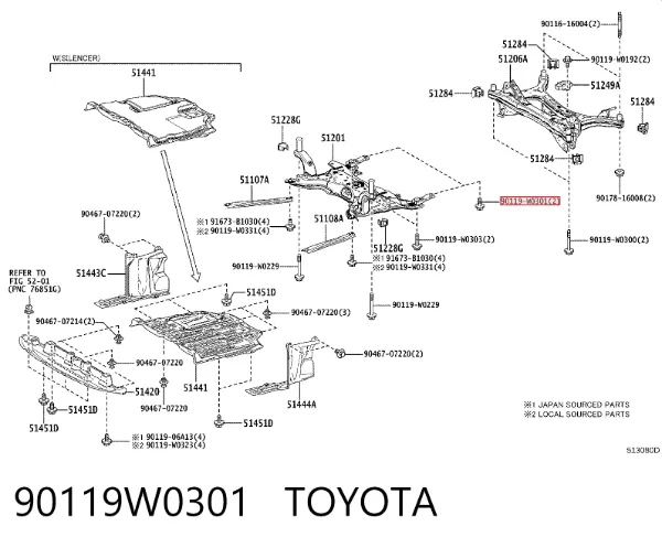  90119W0301 Toyota