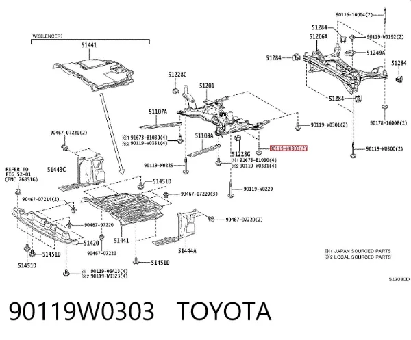  90119W0303 Toyota