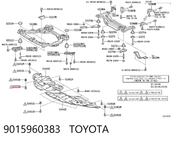 Tornillo 9015960383 Toyota
