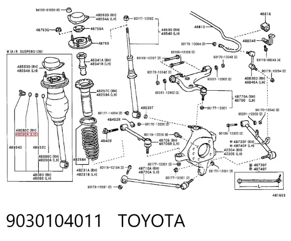 Clip de fijación de parachoques delantero 9030104011 Toyota