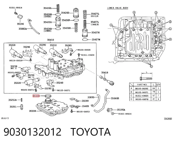 Anillo de sellado del filtro de transmisión automática 9030132012 Toyota