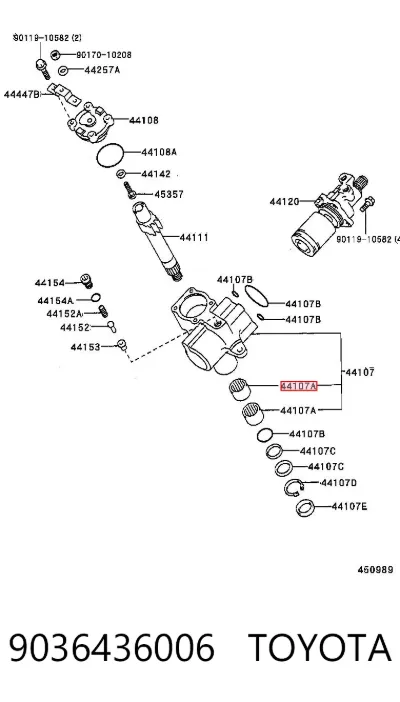 Cojinete de la dirección TOYOTA 9036436006